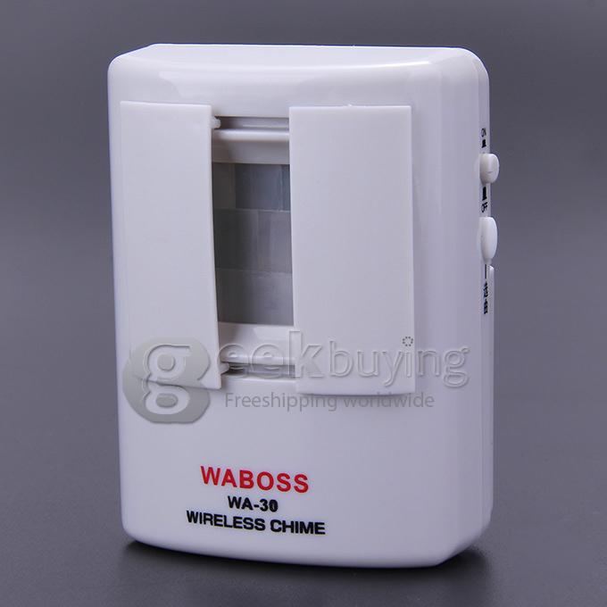 WA-130 New Digital Wireless Human Sensing Doorbell Waterproof Theftproof Alarm With Night Lamp - White