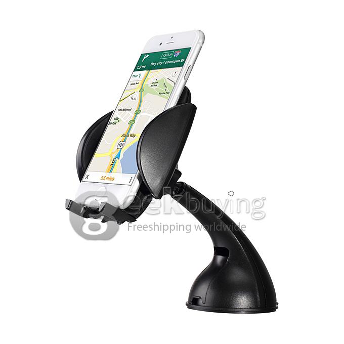 LENTION C300 Colorful Series 360 Degree Spin Car Mount Holder for iPhone iPod Phones PSP GPS iPhone 6s Plus - Black