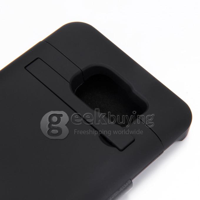 4200mAh Battery Power Pack Charger Cover With Leather Case For Samsung Galaxy S6 Edge G9200 - Black