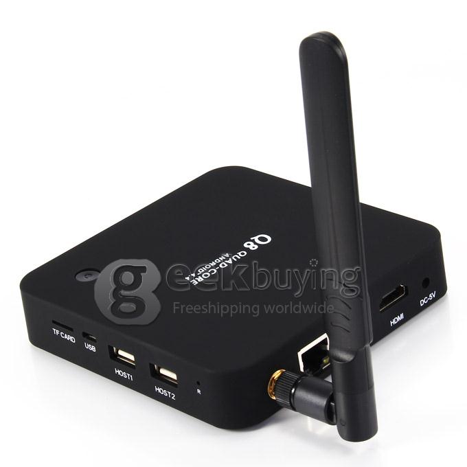 Q8 Android 4.4 Mini TV BOX RK3288 Quad Core 1.8GHz 2G/16G 2.4/5G Dual Band WIFI Gigabit Lan BT4.0 HDMI 4K H.265