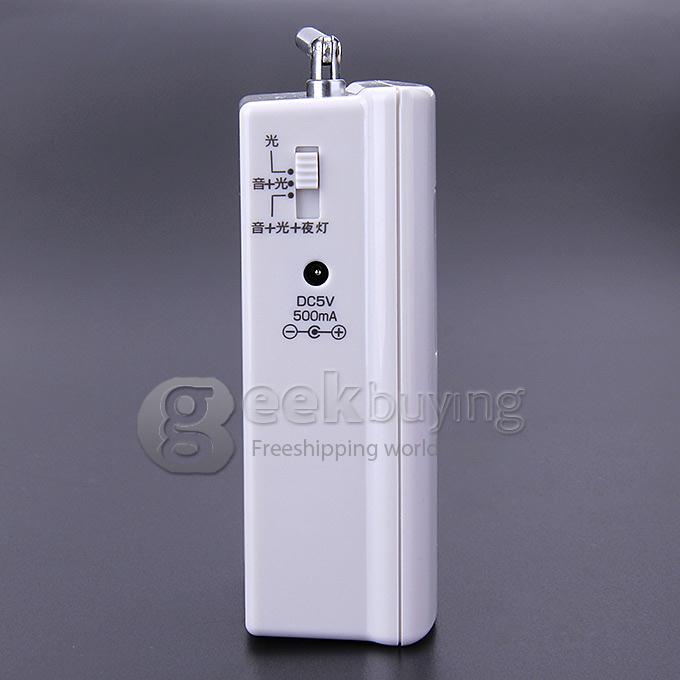 WA-130 New Digital Wireless Human Sensing Doorbell Waterproof Theftproof Alarm With Night Lamp - White