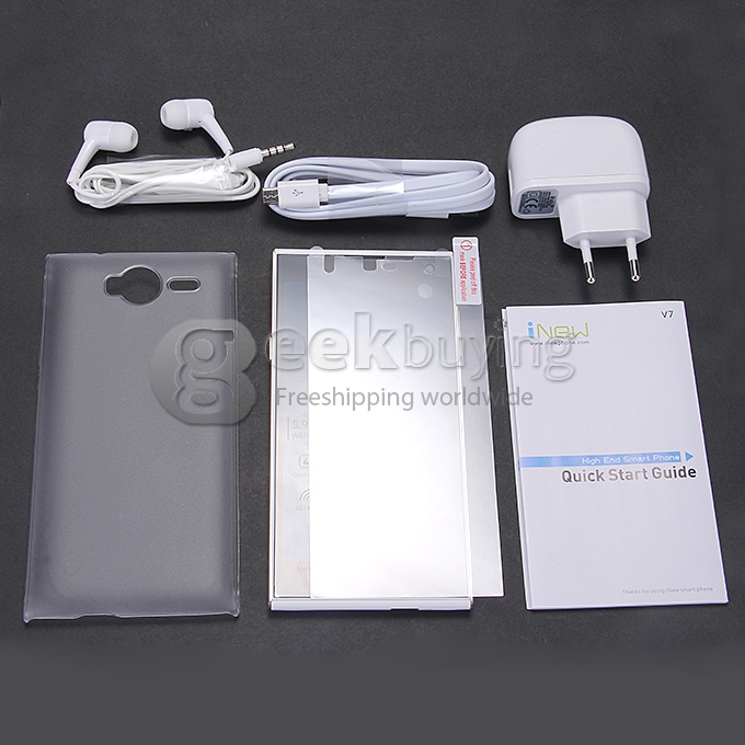 INEW V7 MTK6582 Quad Core 1.3GHz 5.0 Inch Smartphone Android 4.4 OS 2GB RAM 16GB ROM 16.0MP 3G/GPS - White