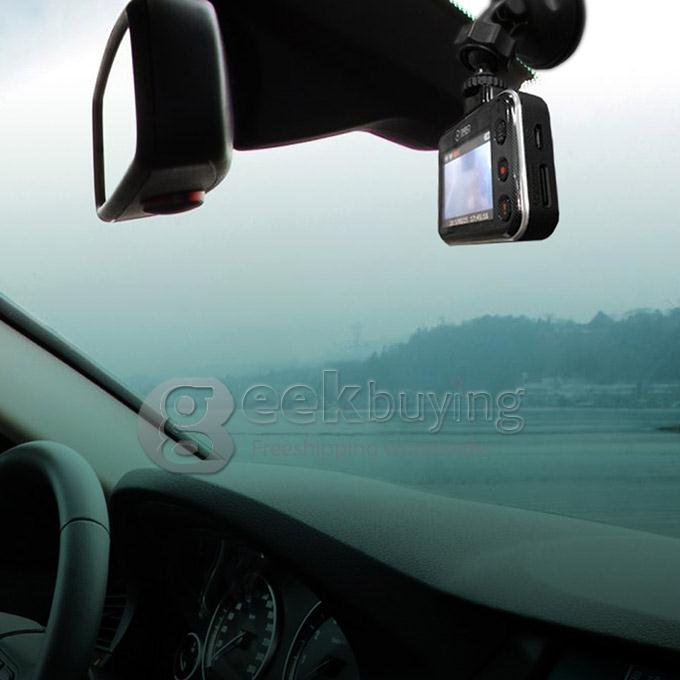 Qikoo 360 Ambarella A7LA55 5.0 MP COMS Car DVR 2.0inch 160 Degree HD 1296P Dashcam Wifi Logger Car Camcorder - Black