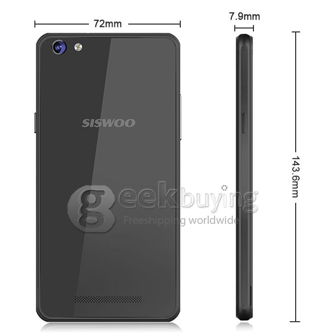 SISWOO C50-A 5.0inch 4G FDD-LTE Android 5.0 Smartphone MTK6735 Quad Core 1GB RAM 8GB ROM 8.0MP IPS HD - Black
