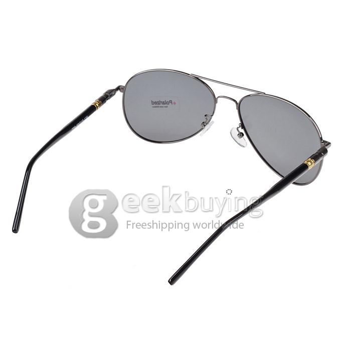 209 Classic UV400 Protection Polarized Male Sunglasses - Grey+Black