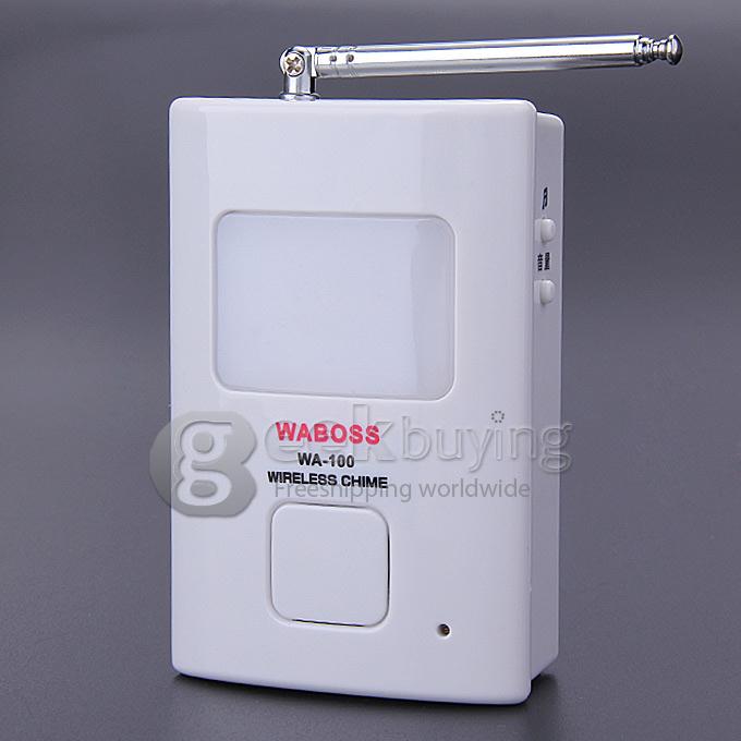 WA-130 New Digital Wireless Human Sensing Doorbell Waterproof Theftproof Alarm With Night Lamp - White