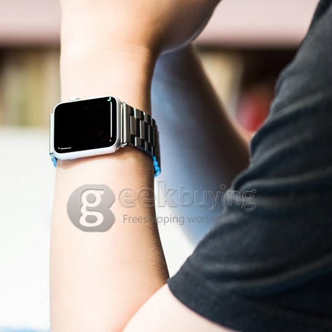 HOCO 42mm Stainless Steel Metal Replacement Strap Wrist Band Classic Polishing Apple iWatch Strap With Double Buttons