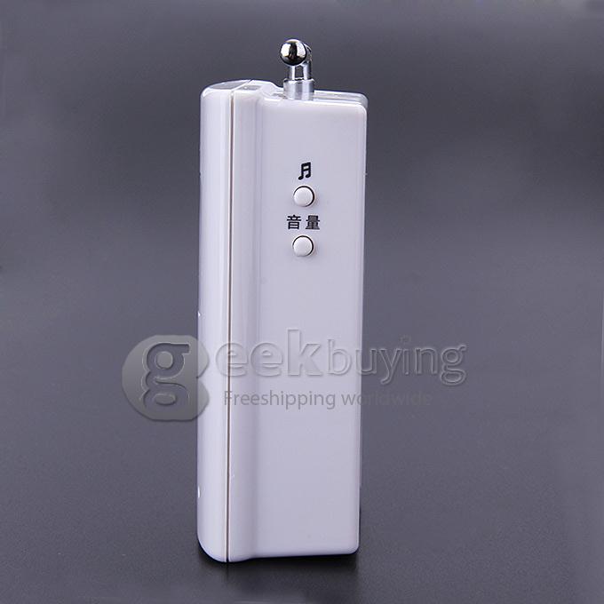 WA-130 New Digital Wireless Human Sensing Doorbell Waterproof Theftproof Alarm With Night Lamp - White