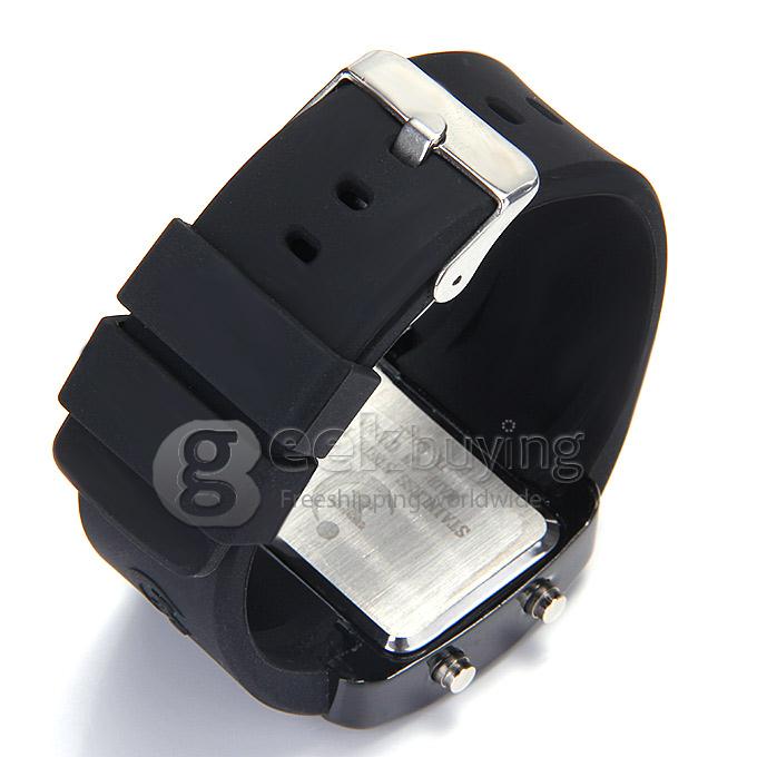 JR-806F Fashion Unisex Waterproof Sports Watch With Analog & Digital Dual Time Display And LED - Black