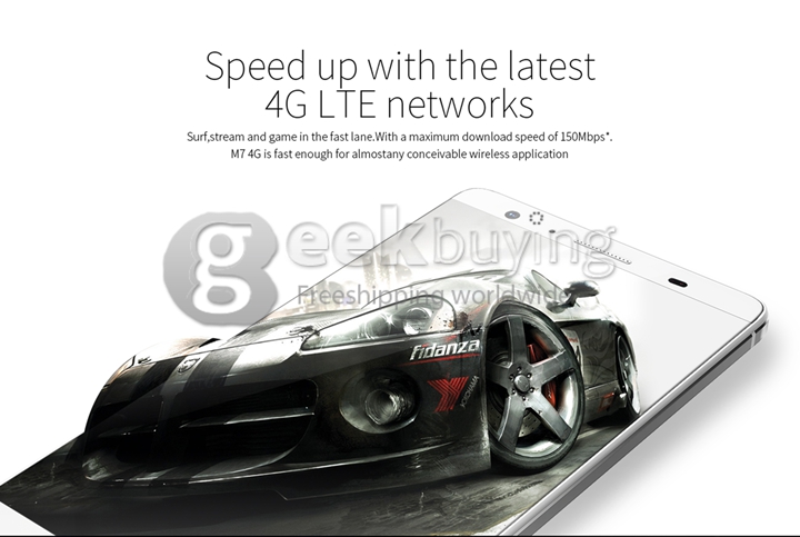 Mlais M7 5.5 inch HD 4G LTE Android 5.0 3GB 16GB 64bit MTK6752 Octa Core 1.7GHz Smartphone 13.0MP Fingerprint ID - White