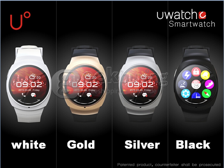 UO Bluetooth Smart Sports Watch Pedometer Stopwatch BT4.0 Waterproof For Andriod IOS - Gold