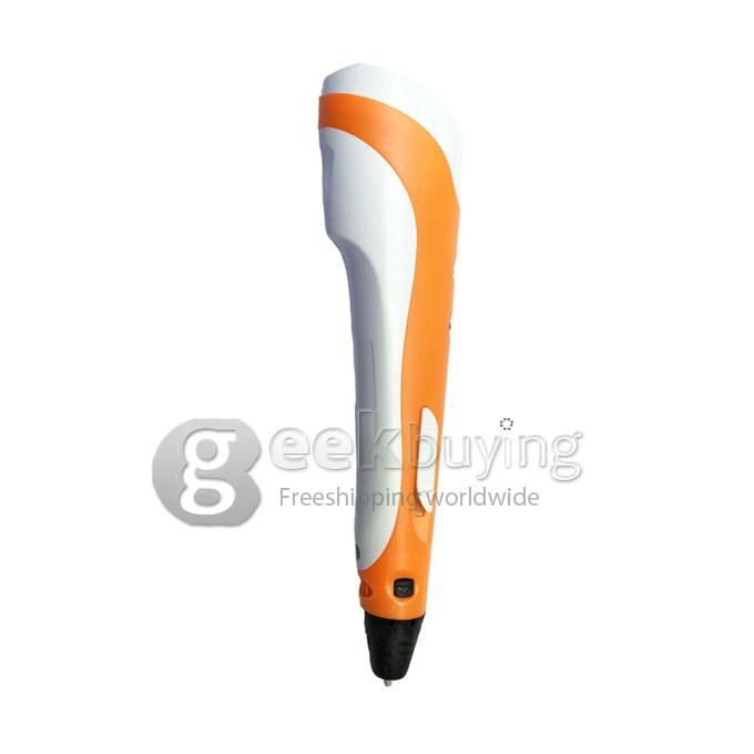 3D Stereoscopic Printing Pen Gen 1st 0.4mm Nozzle for 3D Drawing Doodling with ABS Filament Material - Orange