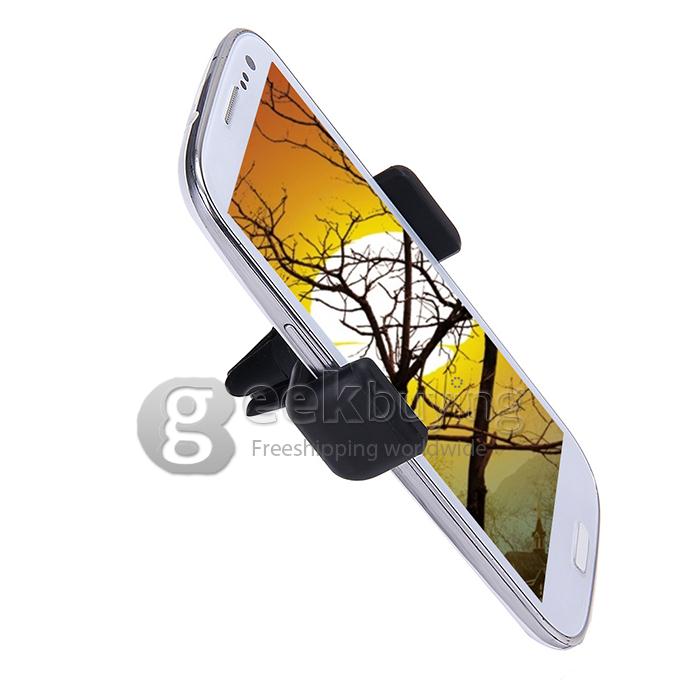 K6 Car Mount Stand Holder Universal 6 Inch Mobile Cell Phone Holder Air Vent plus for IPhone 6 Plus Samsung S6 iPhone 6s plus - Black