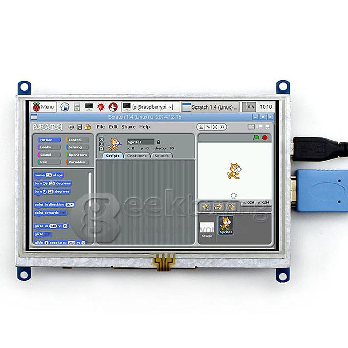 5 Inch Resistive Touch Screen LCD(B) HDMI USB Interface For Raspberry Pi/BB BLACK/Banana Pi Mainboard/PC