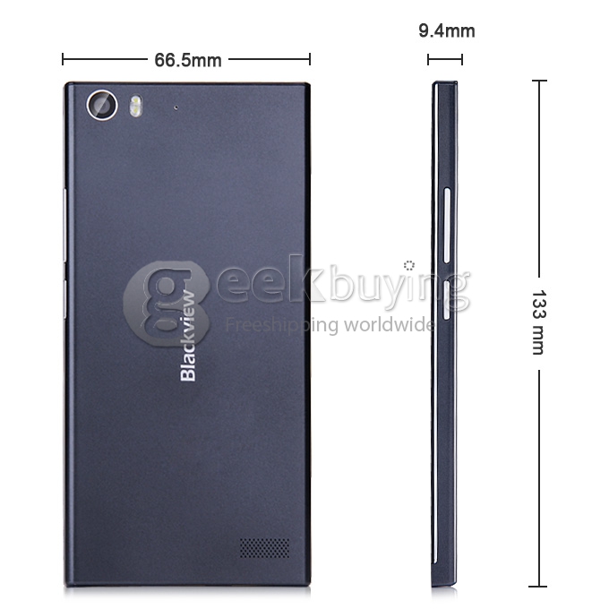 Blackview Alife S1 5.0inch 4G LTE 64-bit Smartphone Android 4.4 2GB 16GB MTK6732 Quad Core 1.5GHz 13.0MP HD - Black