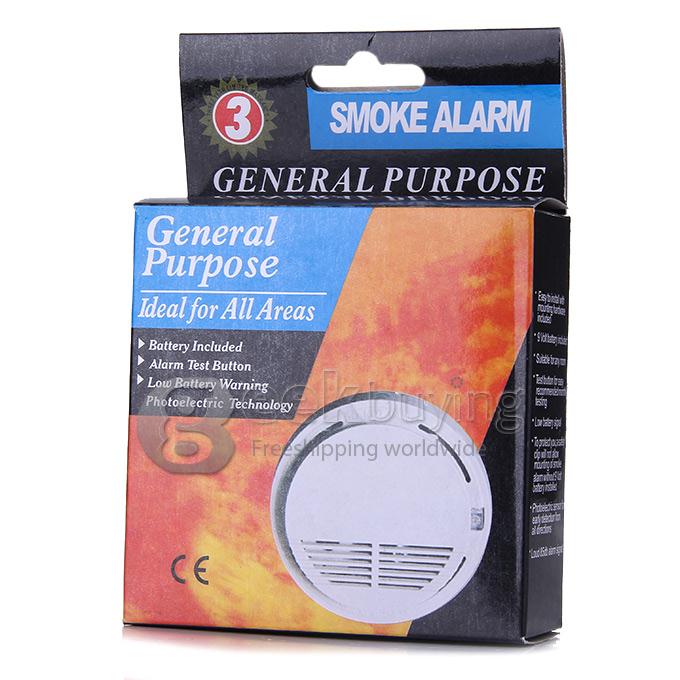 High Quality SS-168 Independent 9V Smog Detector Alarm Class A Ion Smoke Detector Fire Alarm - White