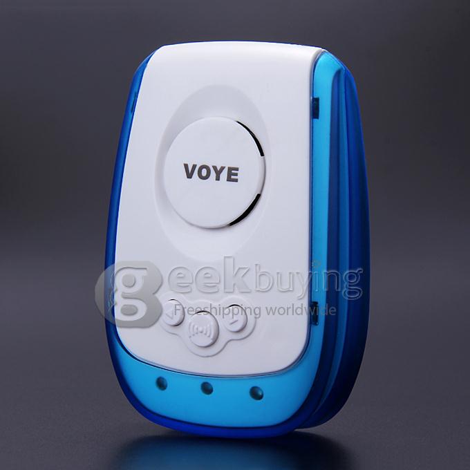 Voye V009A Wireless Intelligent Doorbell Remote Control Digital Receiver Doorbell With 38 Songs - White + Blue