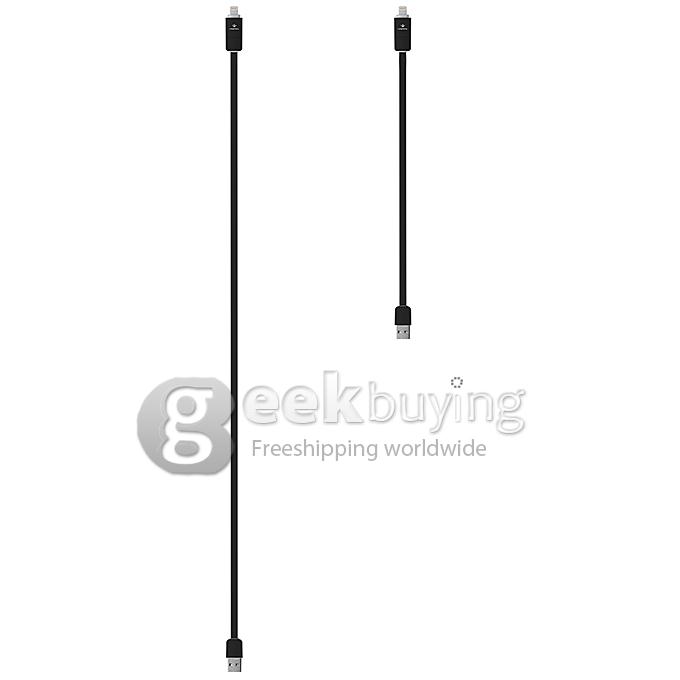 LENTION Halo Series 2 In 1 Data Cable 3.3FT 2M - Black