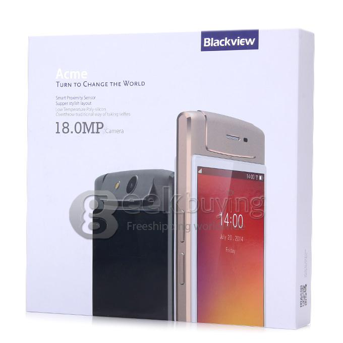 Blackview Acme 5.0Inch IPS FHD 18.0MP Free Rotation Camera Android4.4 SmartPhone 2GB+16GB MTK6592W Octa Core 1.7GHz - Golden