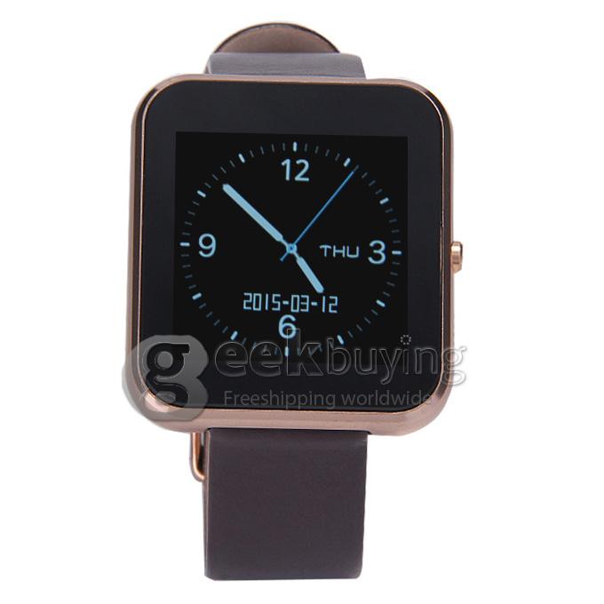 Zeblaze Rover Multifunctional Smart Watch MTK2501 Chip Toughened OGS Panel BT4.0 With Premium Leather Strap - Gold