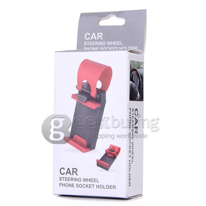 Steering Wheel Phone Socket Holder Smart Clip Car Mount for iPhone 4 4s 6 plus for Samsung Note 2 3 4 iphone 6s plus
