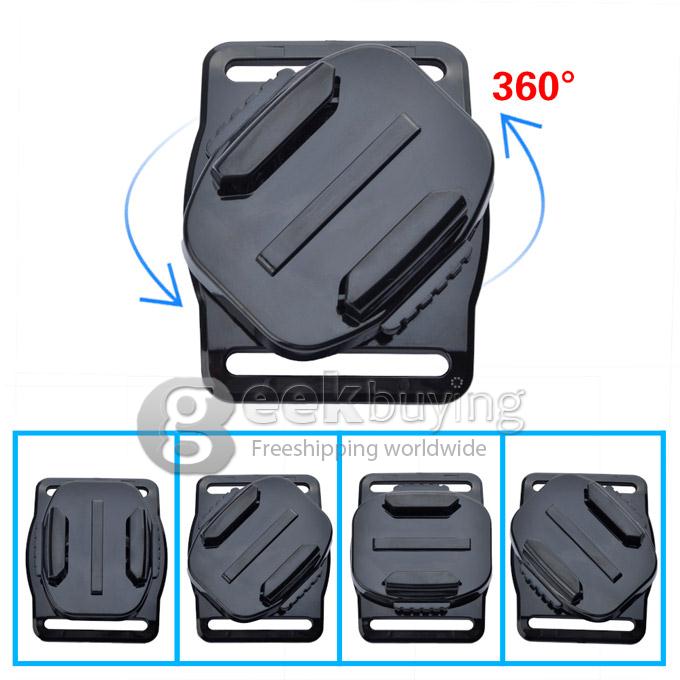 Dazzne DZ-318 8in1 Kit Adjustable 360 Degree Rotatable Flat Mount Curved Mount 3M Stickers for GoPro Sport Camera