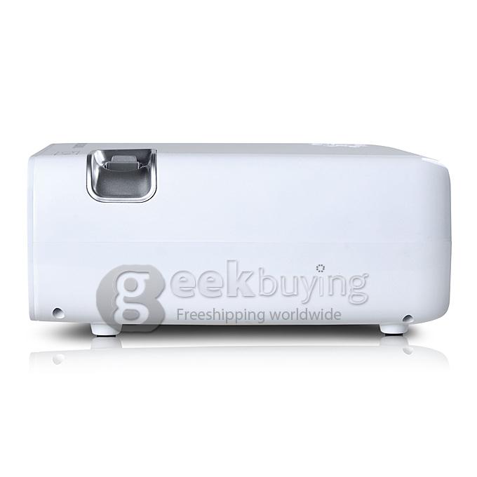 UHAPPY U20 Mini LED Multimedia Projector Portable Projector 60Lux 1080P AV/VGA/USB/SD/HDMI Input For iPhone/iPad - White