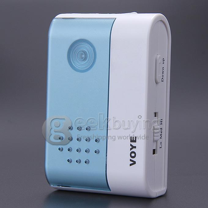Voye V004A Wireless Intelligent Doorbell Remote Control Digital Receiver Doorbell With 38 Songs - White + Blue