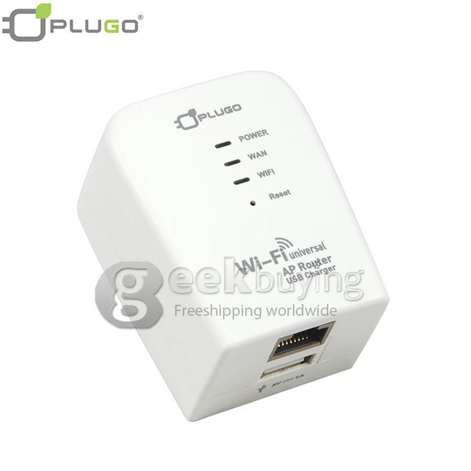 PLUGO Universal Global Travel AC UK/EU/US/AU Plug Power Adapter Conversion Socket General with USB Port - White