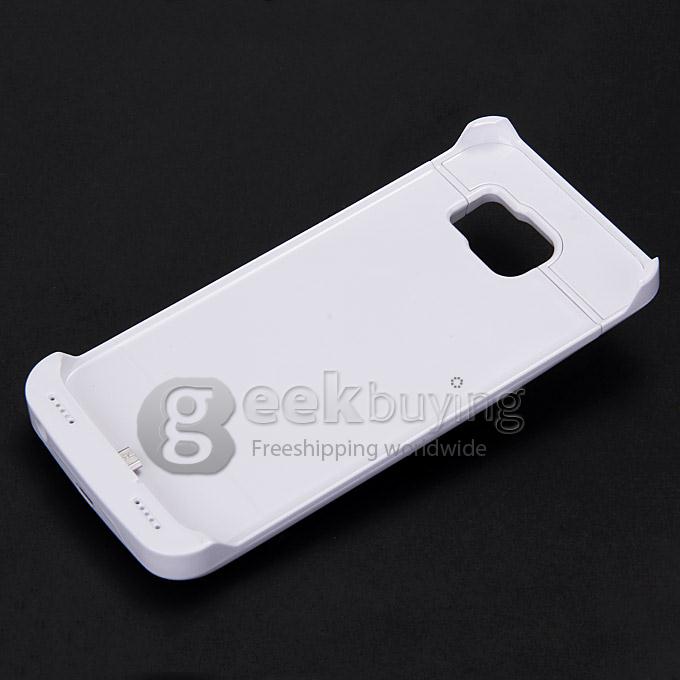 4200mAh Battery Power Pack Charger Cover Case For Samsung Galaxy S6 S6 Edge G9200 - White