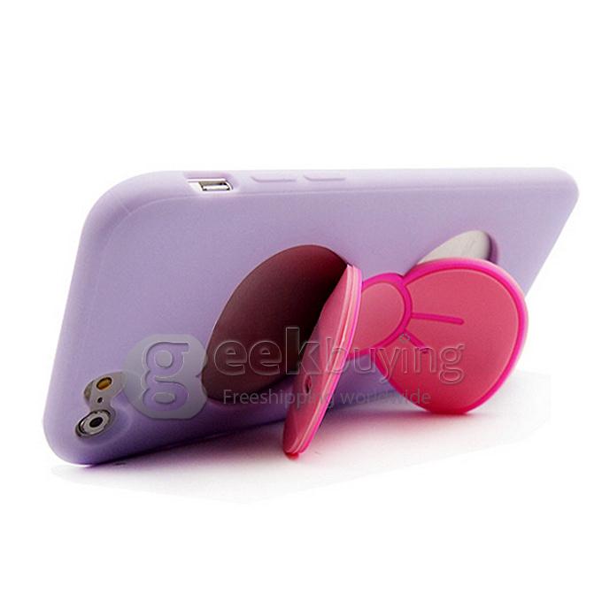 Butterfly Series Plastic Back Case Protective Cover for iPhone 6 Plus 5.5inch - Purple