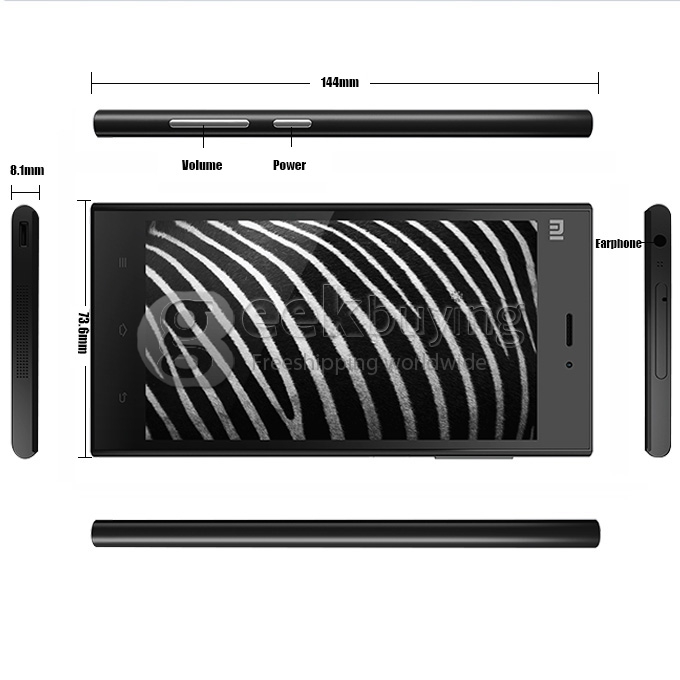 Xiaomi Mi3 5.0Inch Glove Mode IPS Screen Snapdragon MSM8974AB 2GB RAM+16GB ROM 13.0MP Camera MIUI V5 OS with 3G/GPS/OTG/NFC - Black