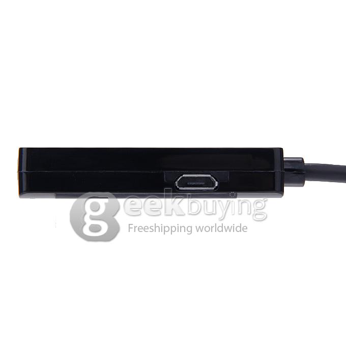 SlimPort To HDMI 1080P 3D HDTV Video Adapter And High Speed Micro USB Male To HDMI Female Connector - Black