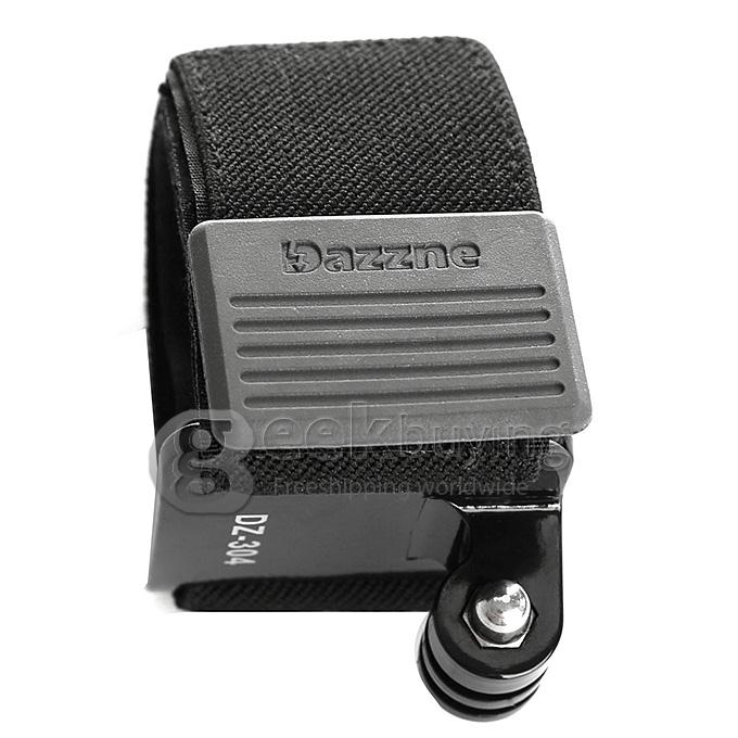 Dazzne DZ-304 Adjustable Elastic Hand Wrist Strap Belt Mount for GoPro Hero 3+ 3 2 1 Camera - Black