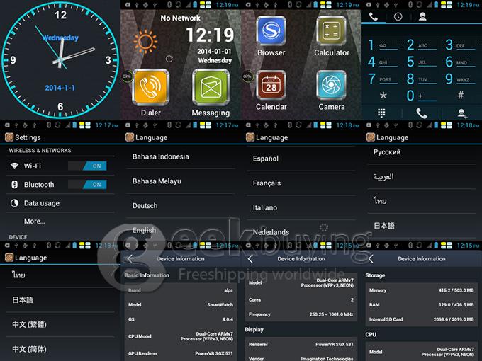 Top Watch TW9001 Android 4.0 Smart Watch Phone MTK6577 Dual CPU 512M/4G BT3.0 1.54