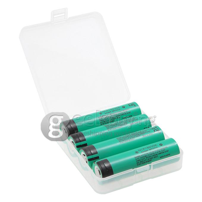 Panasonic 3100mAh 18650 Rechargeable Li-ion Batteries(4 PCS)- Yellowish Green + Black