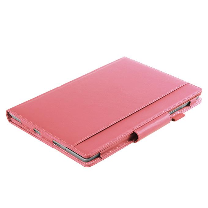 New Folio PU Leather Keyboard Stand Cover Case For 10.8 Inch Microsoft Surface 3 Tablet - Pink