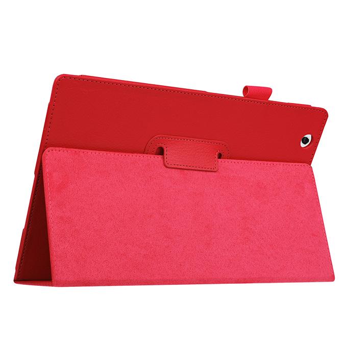 High Quality Folio PU Leather Stand Cover Case For Sony Xperia Z4 Tablet PC - Red