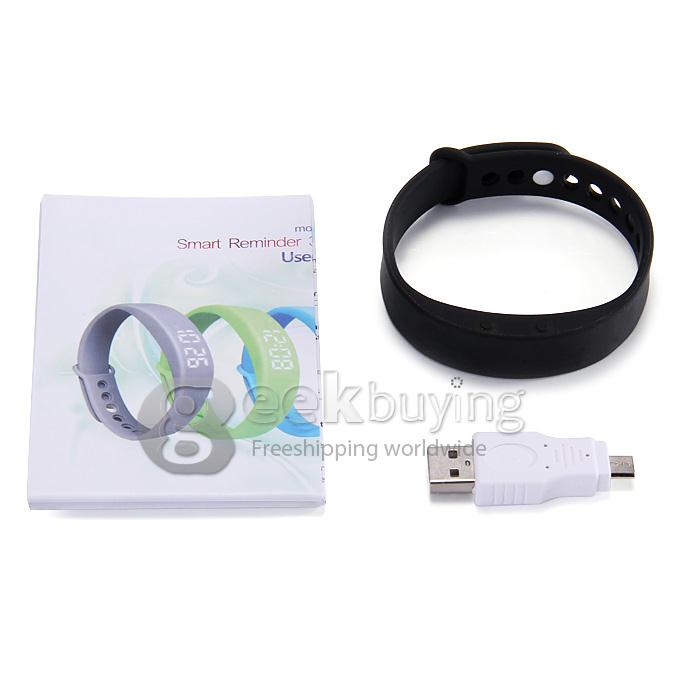 W5 Multifunctional LED USB Smart Bracelet With 3D Pedometer /Sleep Monitor Functions - Black