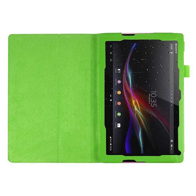 High Quality Folio PU Leather Stand Cover Case For Sony Xperia Z4 Tablet PC - Green