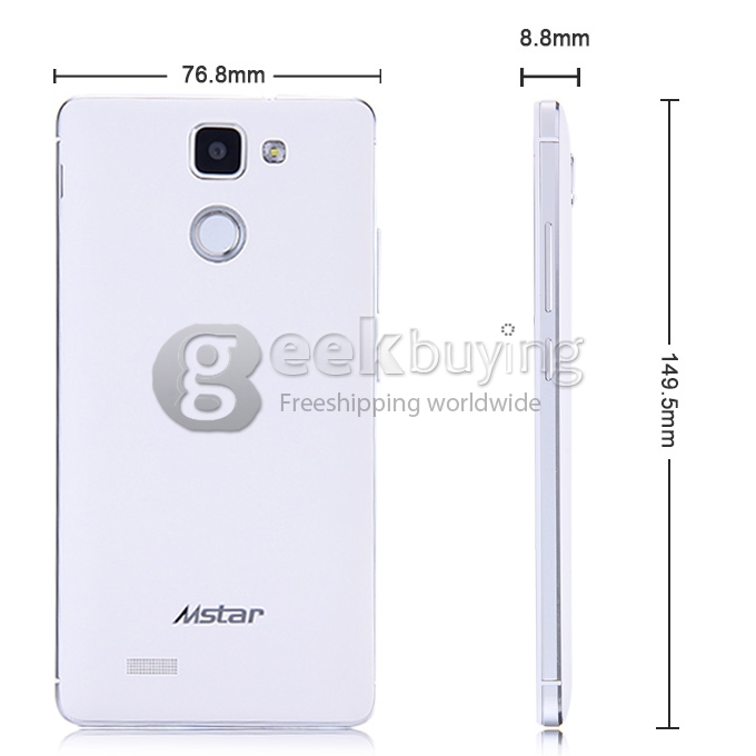 Mstar S700 5.5inch HD 4G LTE Android 5.0 2GB 16GB 64bit MTK6752 Octa Core 1.7GHz Smartphone 13.0MP Dual Camera - White