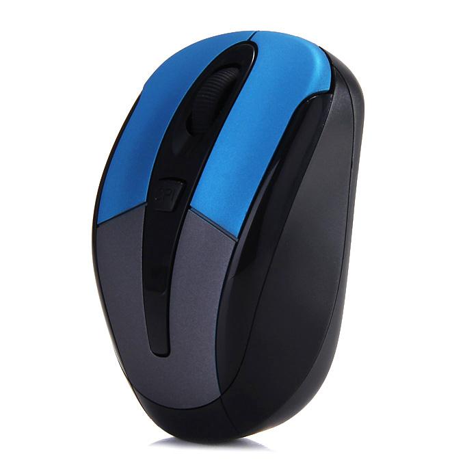 A800 Universal Optical Sensor 2.4GHz Wireless Mouse for Windows Mac OS - Blue