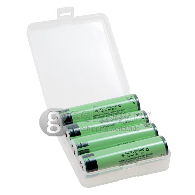 Panasonic 3400mAh 18650 Rechargeable Li-ion Batteries(4 PCS)- Yellowish Green + Black