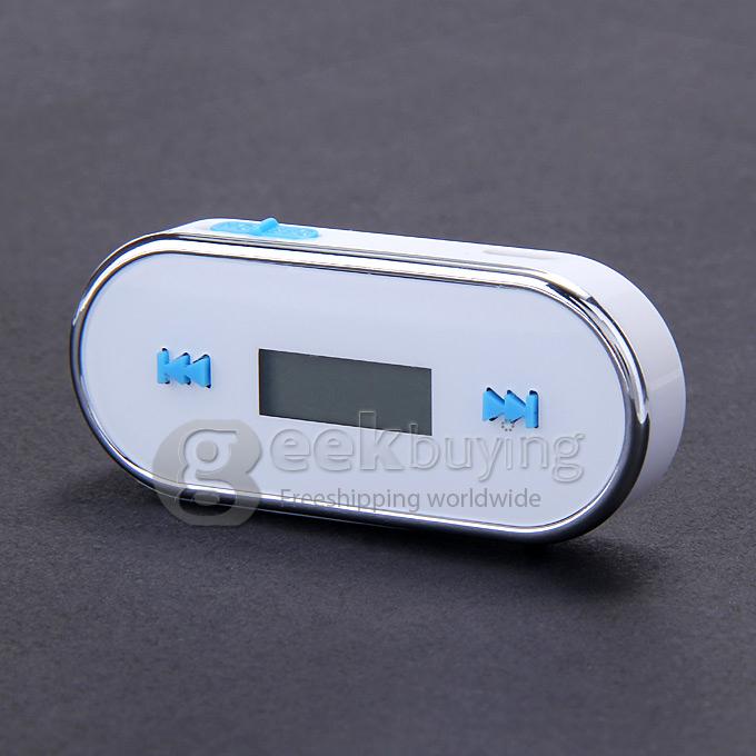 3.5mm Car Wireless FM Transmitter Play Music on FM Radio For iPhone 6 Plus 5S iPod Samsung Galaxy S6 GT5 Xiaomi4 iPhone 6s - White