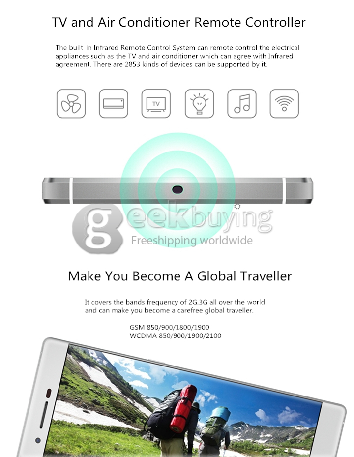 CUBOT X11 5.5inch IP65 Waterproof MTK6592M 1.4GHz Octa Core Android 4.4 2GB 16GB IP65 Waterproof Smartphone IPS OGS HD 16.0MP - White