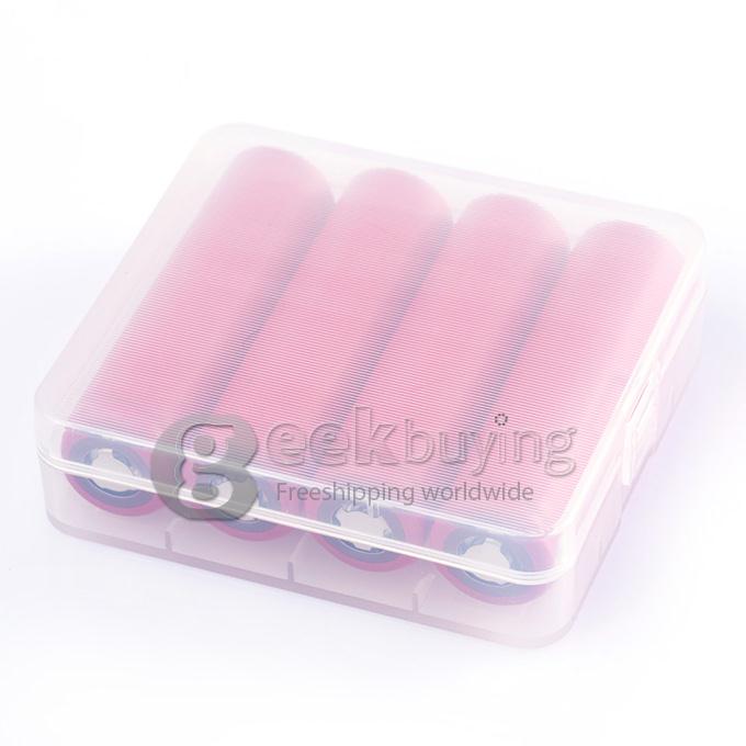 Panasonic Super Max 3.7V 3400mAh Rechargeable 18650 Li-ion Battery w/Protection Circuit(4 PCS)- Red