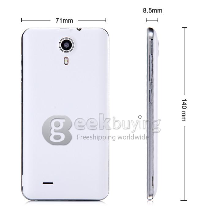 TCCEL V1 5.0 Inch QHD MTK6572W Dual Core 1.3GHz Smartphone Android 4.4 Smart Wake 3G GPS - White