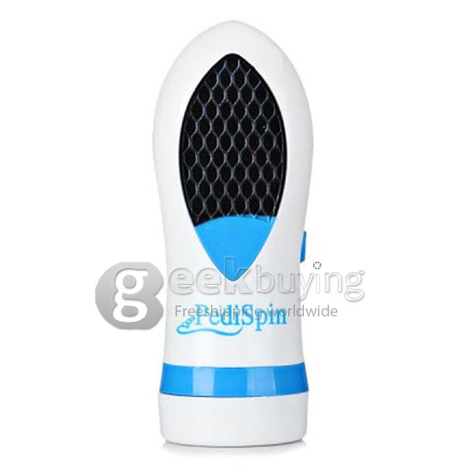 Two Speed Ped Egg Kit Exfoliator Foot File Callus Dry Skin Remover With Filing Plate - White