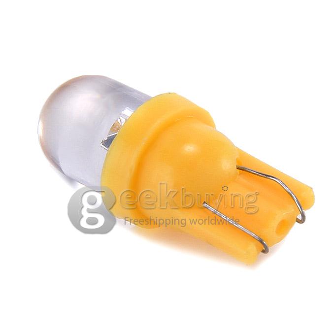 T10 0.2W 30-60lm 6000-6500K Yellow Light LED Bulb Car Signal Lamp (DC 12V, 2 PCS) - Yellow