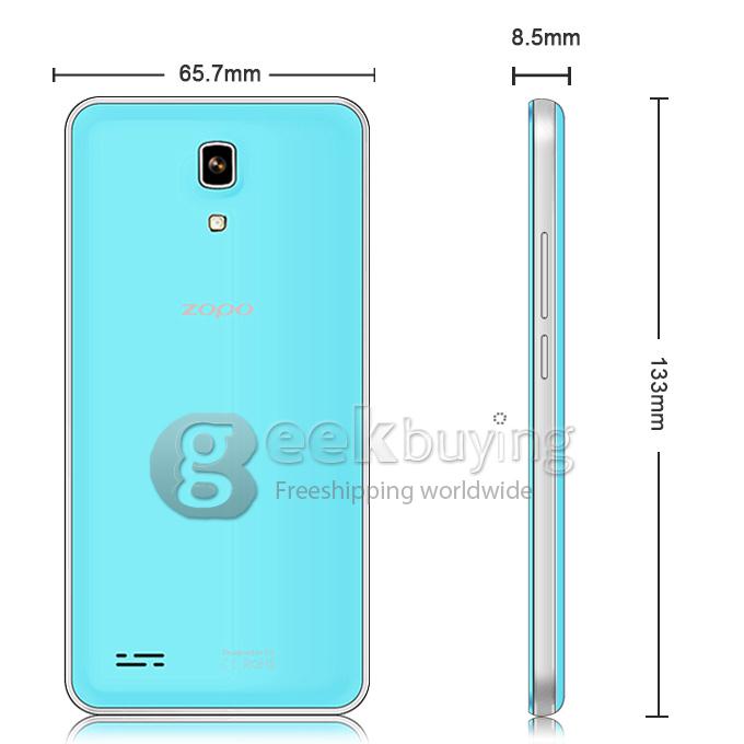 ZOPO ZP330 4.5inch 4G LTE Android 5.1 Smartphone 64bit MTK6735 Quad Core 1.0Ghz 1GB RAM 8GB ROM Miracast - Blue